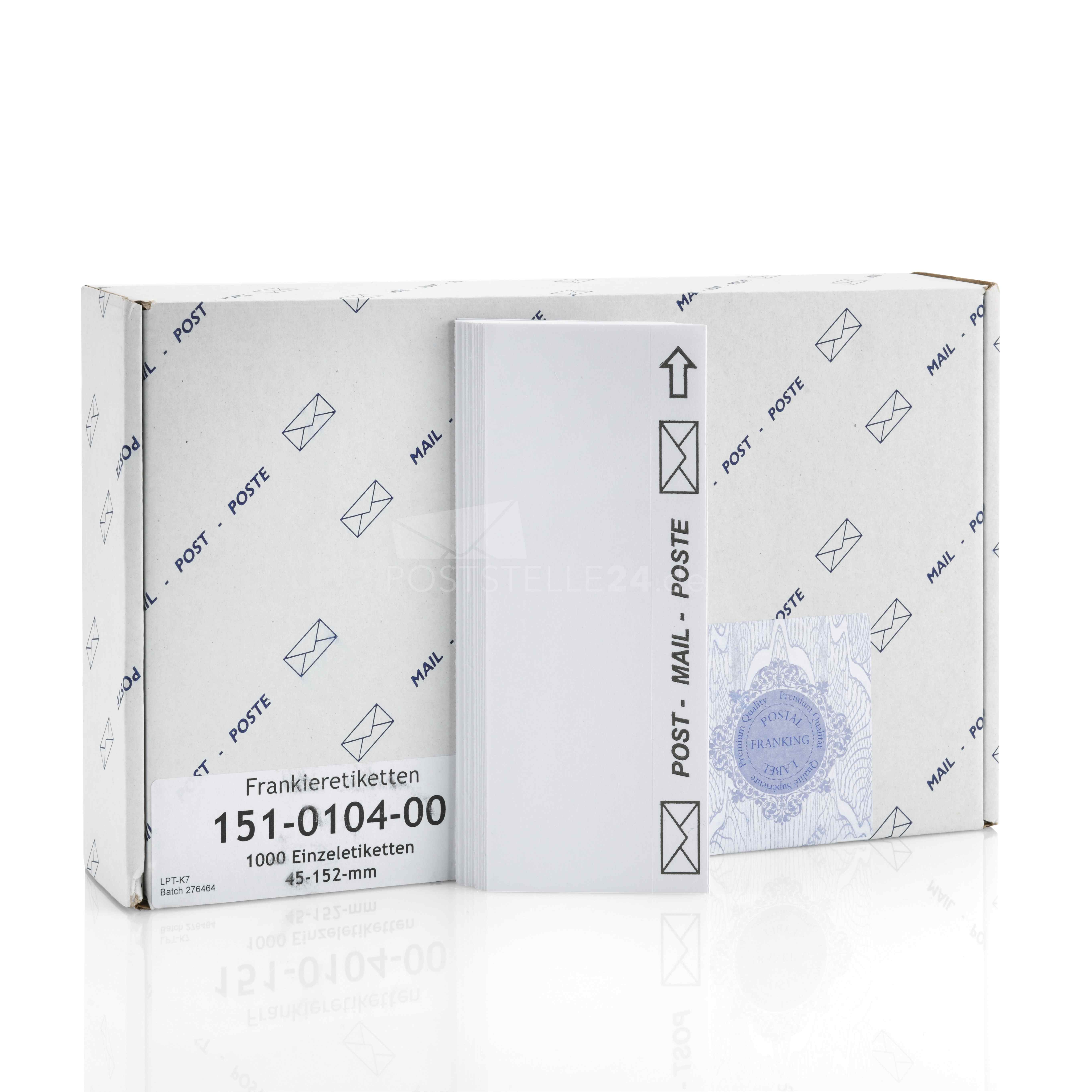 Einzeletiketten für Francotyp Postalia Postbase - 152x45mm